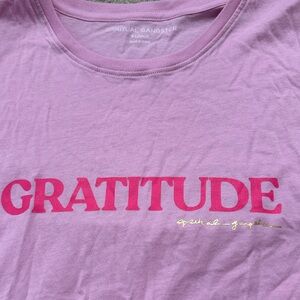 Spiritual Gangster pink Gratitude Tee